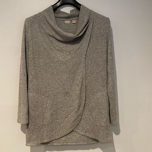 Chico's Gray Cowl Neck Sweater